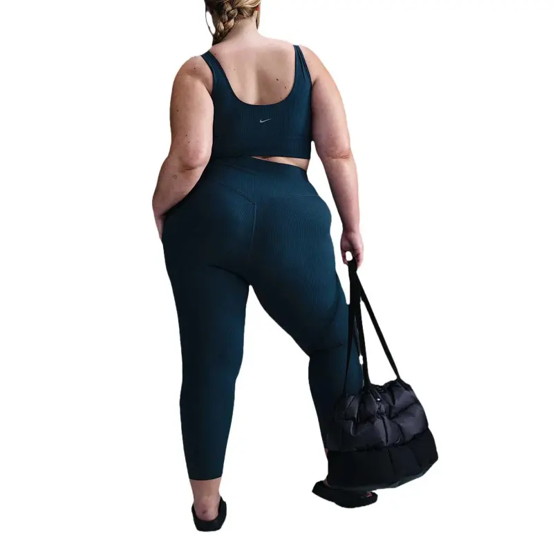 Nike Zenvy Rib Leggings Women's Navy Blue-1