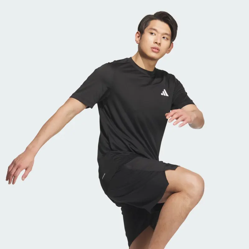 Adidas D2M PLAIN T-Shirt Men's Black-3