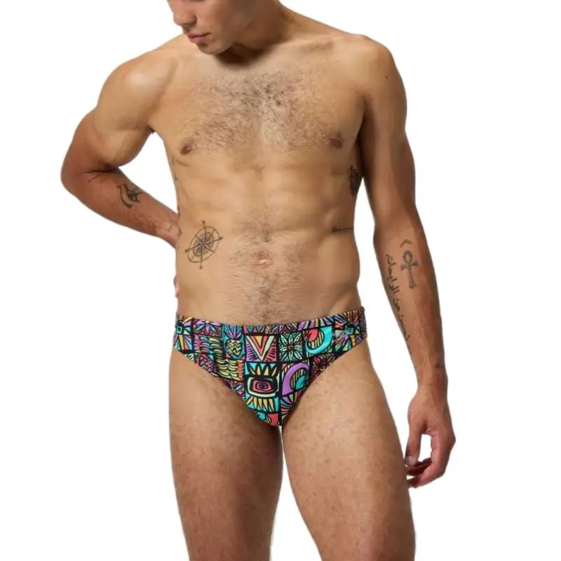 Speedo Swimming Shorts Men's Black/Orange-4