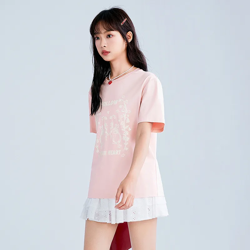 LEDIN T Shirts Women's Primrose Pink-5