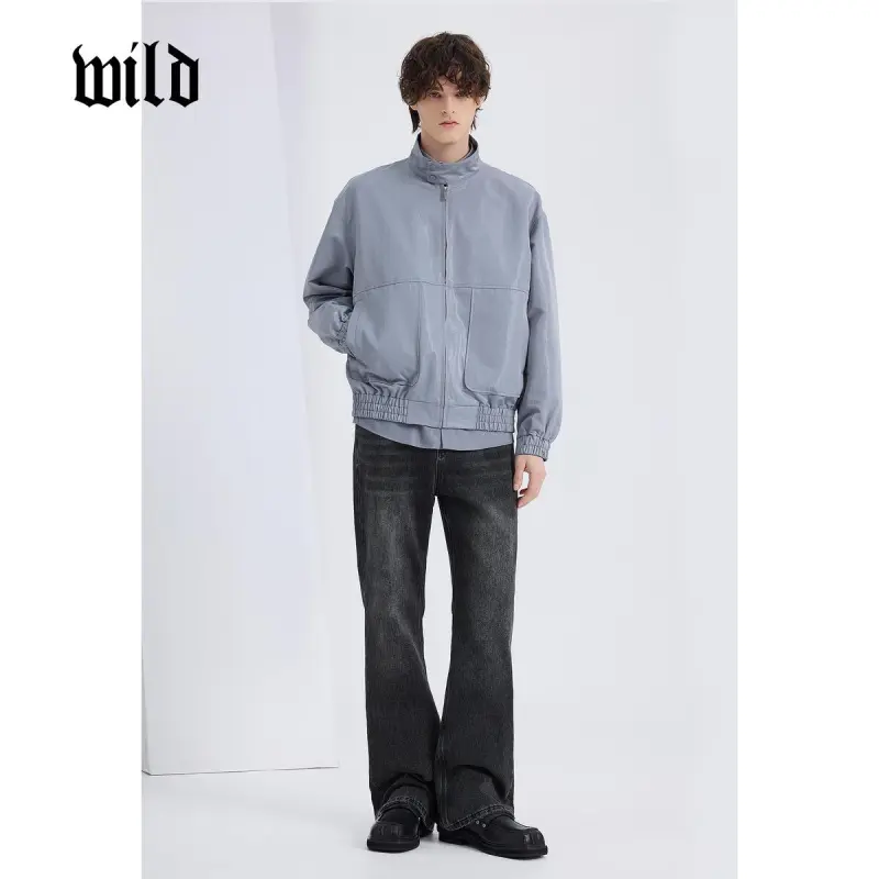 WILD LEADER Jeans Men's Black Gray-3