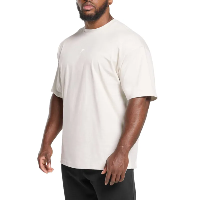 GYMSHARK T Shirt Men's Oat White-2