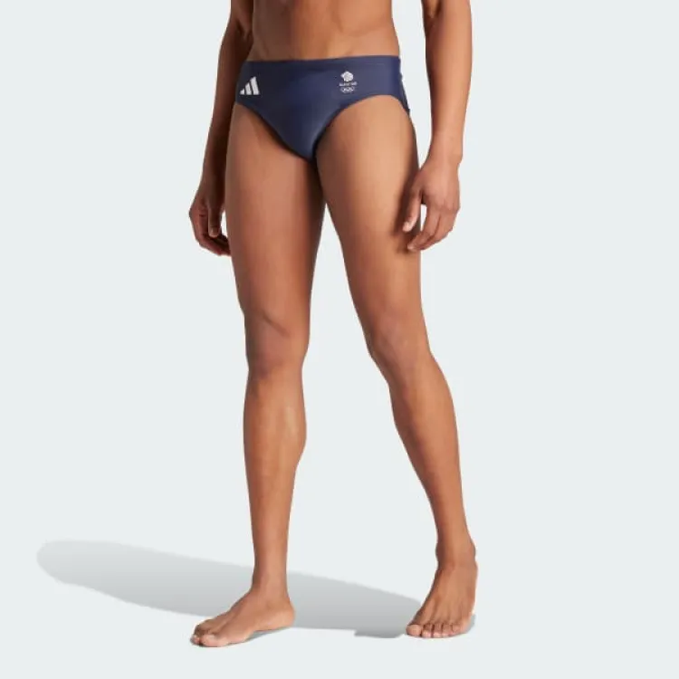 Adidas British Swimming Team Olympics Collection TEAM GB SWIM TRUNKS Swimming Shorts Men's Blue-1