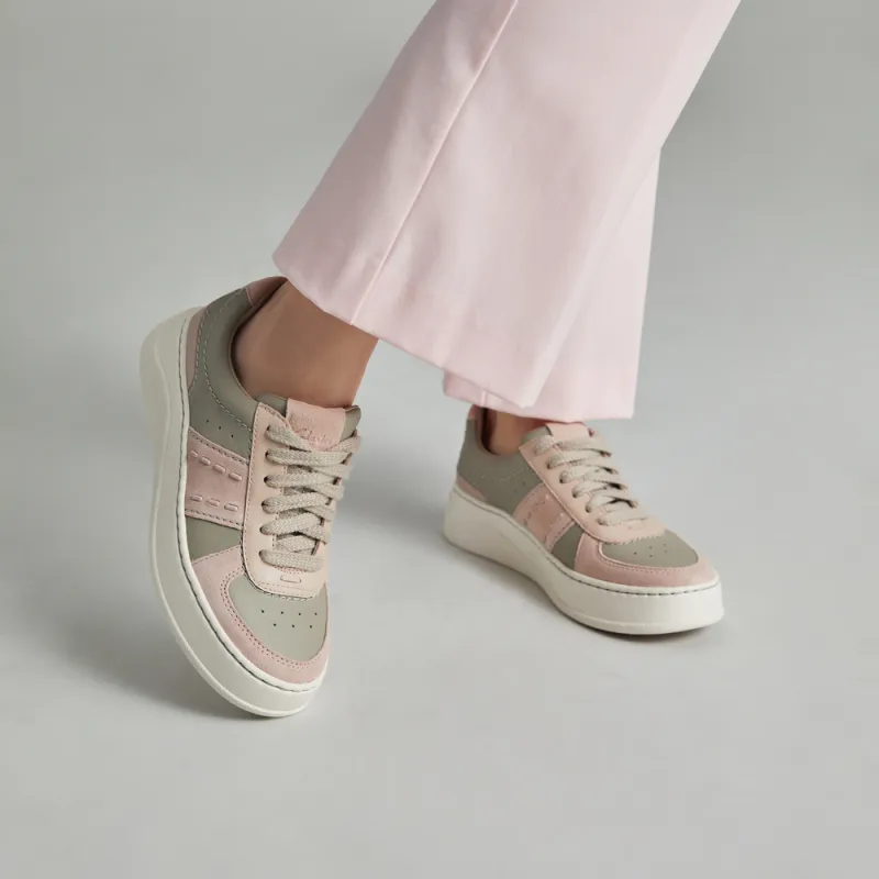 Clarks Slip Resistant Low Top Skateboard Shoes Women's Dark Pink-5