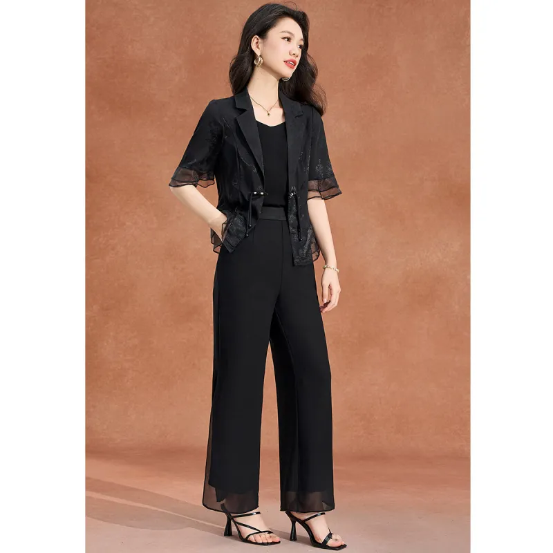 Mylan Casual Suits Women's Black-6