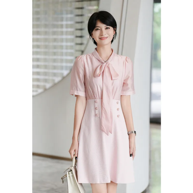 ONE SHALLOW Short Sleeved Dresses Women's Pink-5