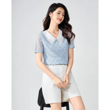 Love Elaine Shirt Loose Fit Women's Blue