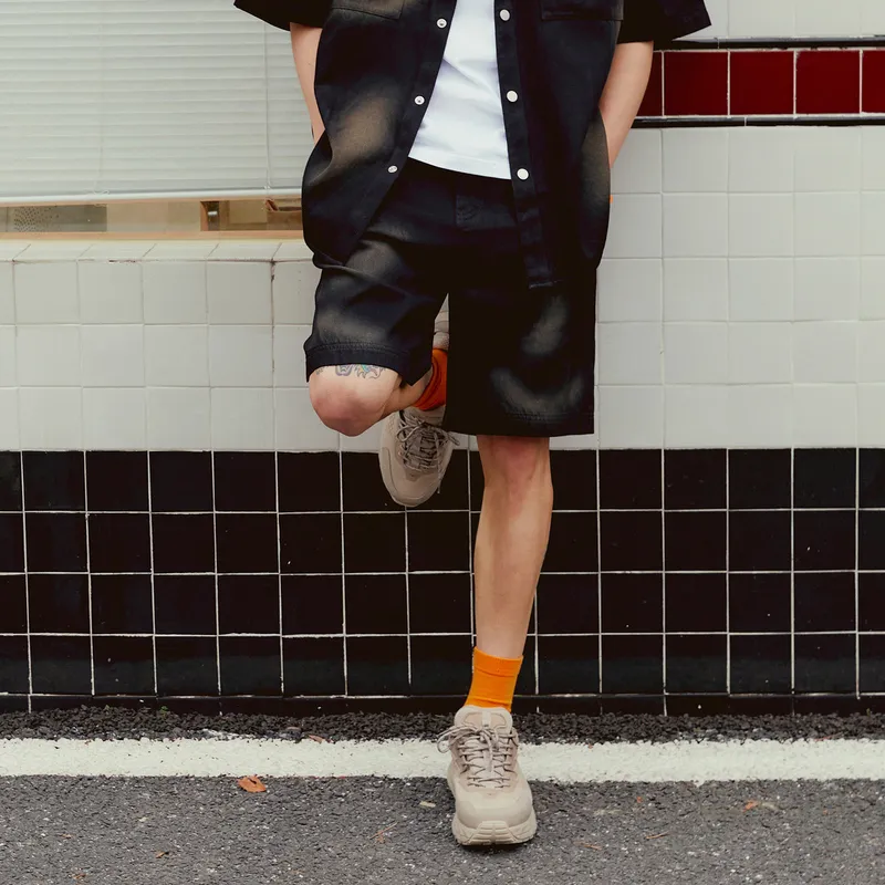 GXG Blockbuster Series Denim Shorts Men Black-2