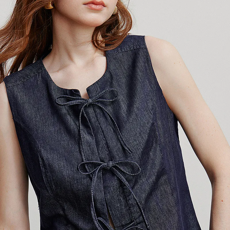 Initial language Shirts Women's Denim Original-4