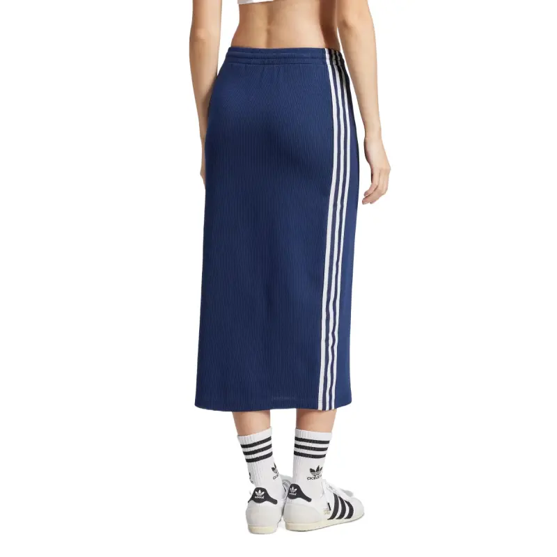 Adidas Originals Knit Long Skirt Women's Navy Blue-2
