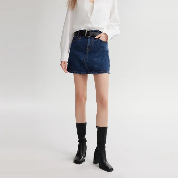 ELLE Casual Short Skirts Women's Dark Blue-3
