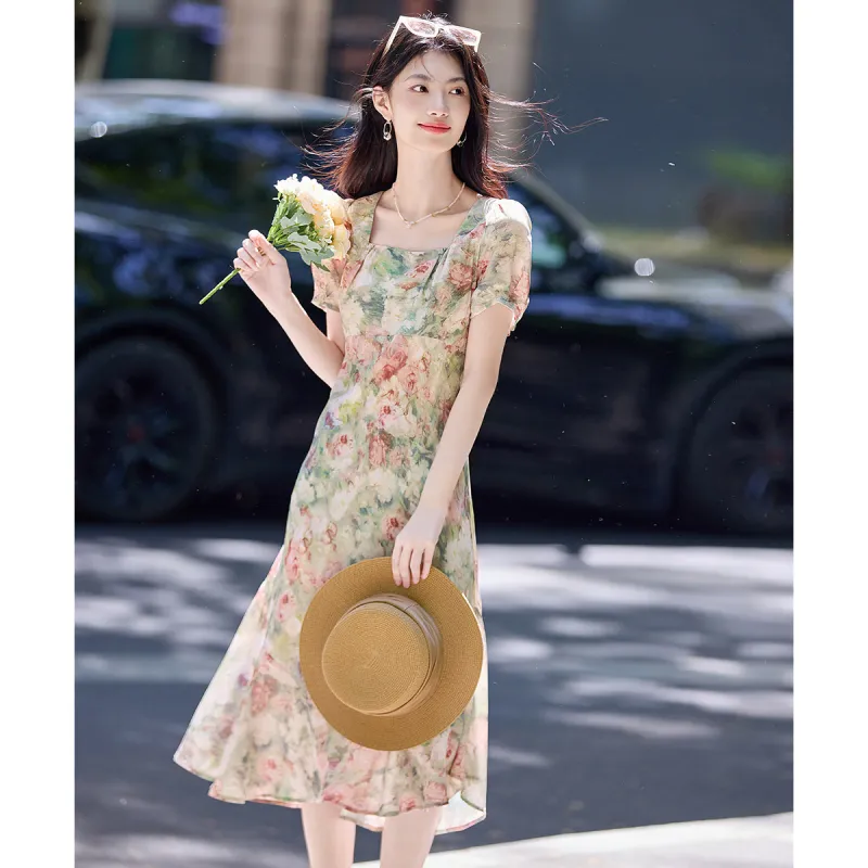 Still Quiet Short Sleeved Dress Women's-5
