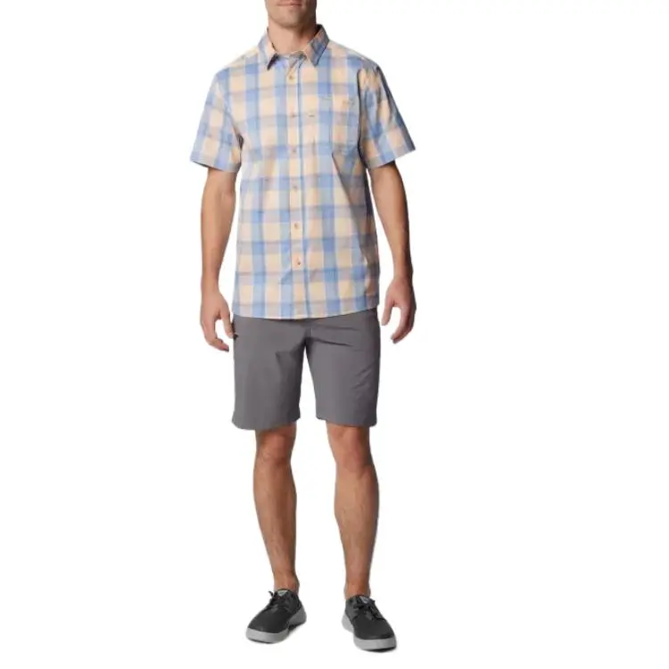 Columbia PFG Super Slack Tide Shirt Men's Blue Bell Gradient Plaid-3