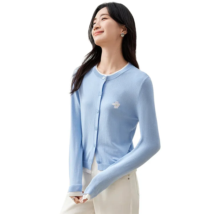 SENTUBILA Sweater Women's Sky Blue-3