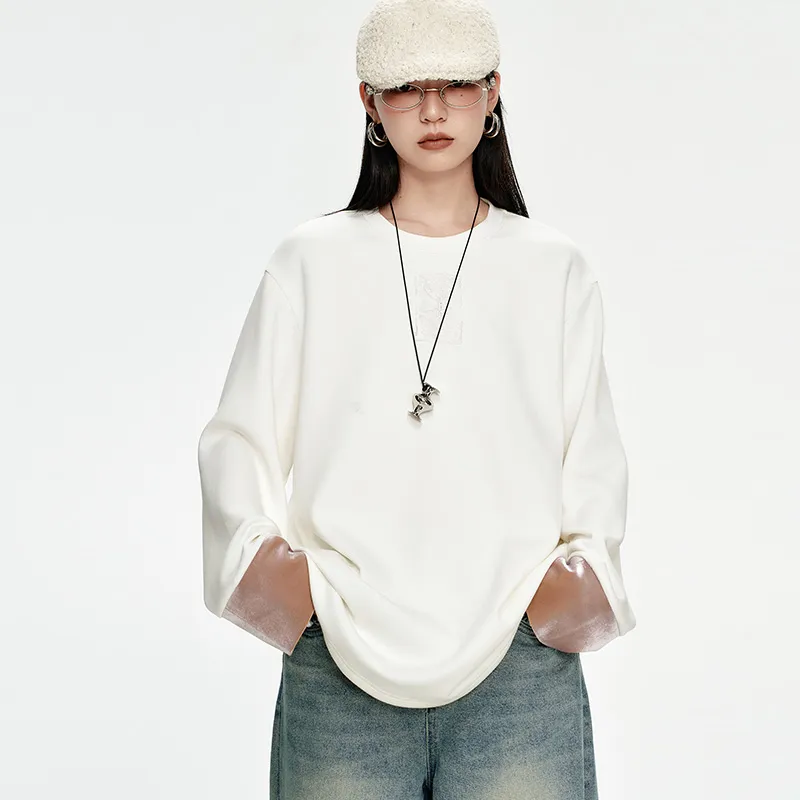 ELF SACK T Shirt Women's Versatile Pearl White-3