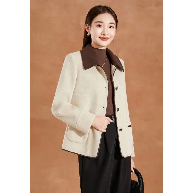 Mylan Cropped Coats Women's Apricot-2