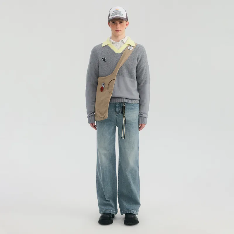 MYSAMESAME Sweater Unisex Gray In Stock-2