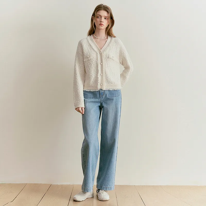 LEDIN Knitwear Women's Mist White-3