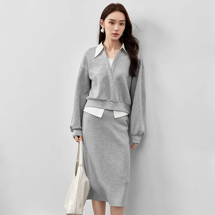 SENTUBILA Casual Suit Women's Gray-5