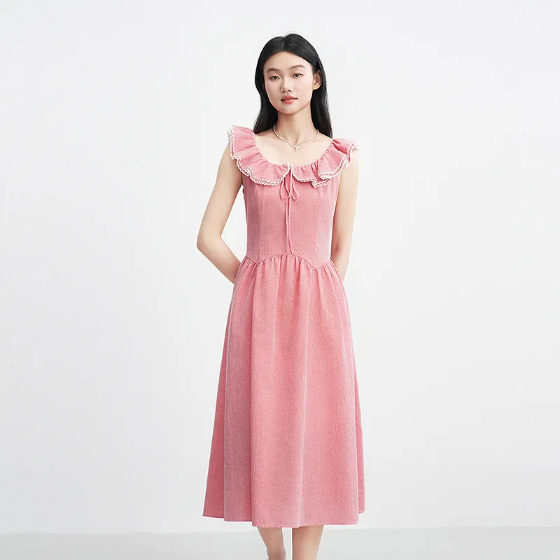 LEDIN Sleeveless Dress Women's Cherry Red-2
