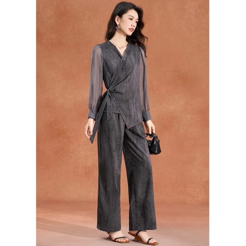 Mylan Summer Casual Suit Cinched Waist Women's-4