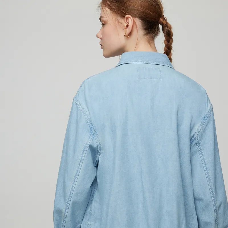 Teenie Weenie Cropped Coat Women's Light Blue-7