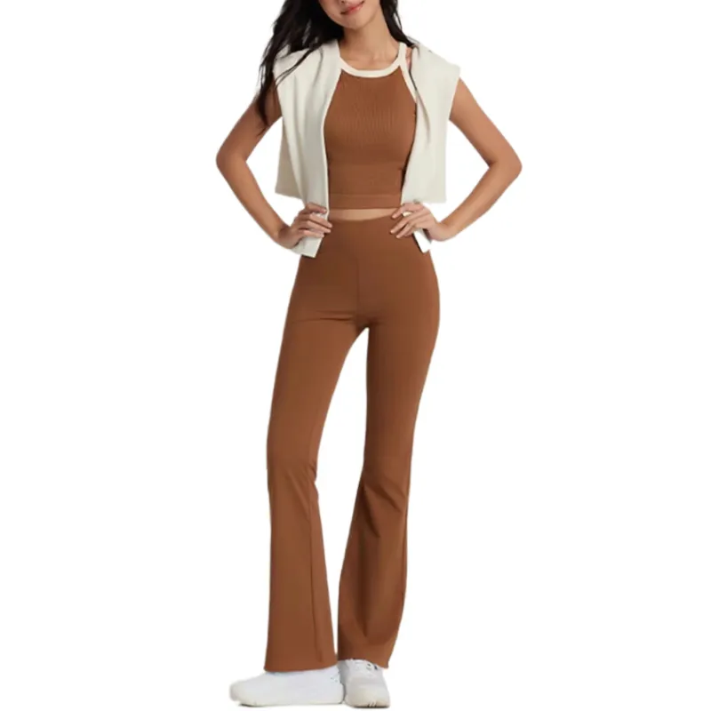 Wilson Knitted Sweatpants Women's Coffee-3