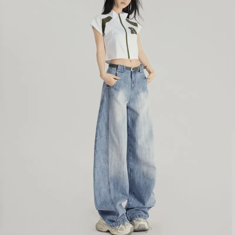 ZNZX Universal For All Seasons Jeans Loose Fit Women's Light-4