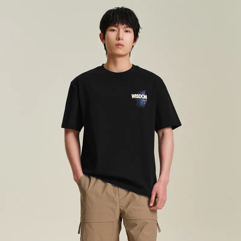 HLA T Shirt Men's Black Pattern T8-2