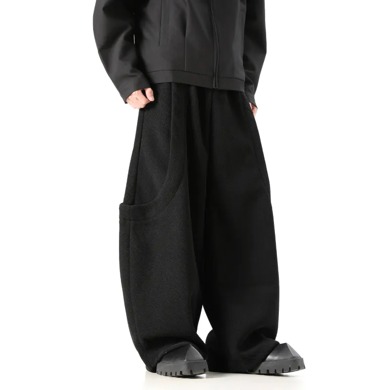CUWU Casual Pants Unisex Black-2