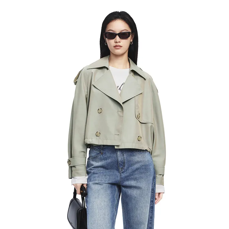 PEACEBIRD Trench Coat Women's Soybean Color-2