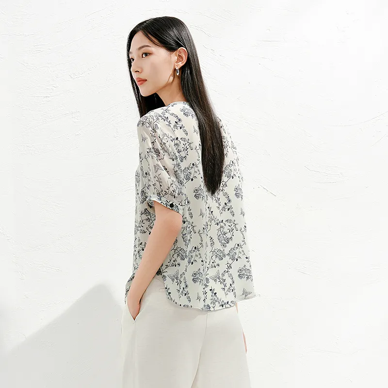 JZ. ANNAKRO Chiffon Shirt Women's-3