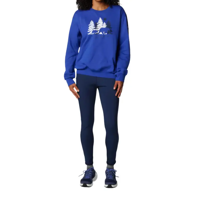 Columbia Hart Mountain Crew III Sweatshirt Women's Blue-3