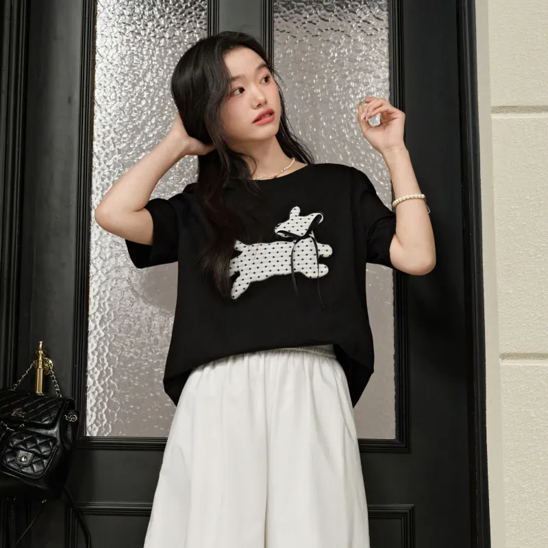 KUOSE T Shirts Women's Black-2