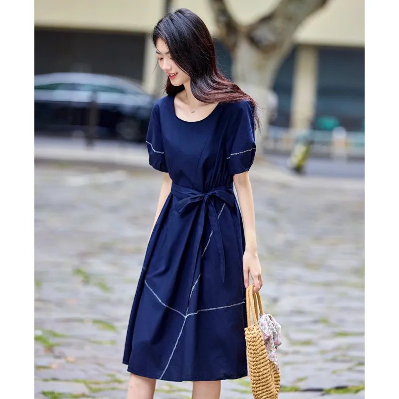 Still Quiet Short Sleeved Dress Women's-4