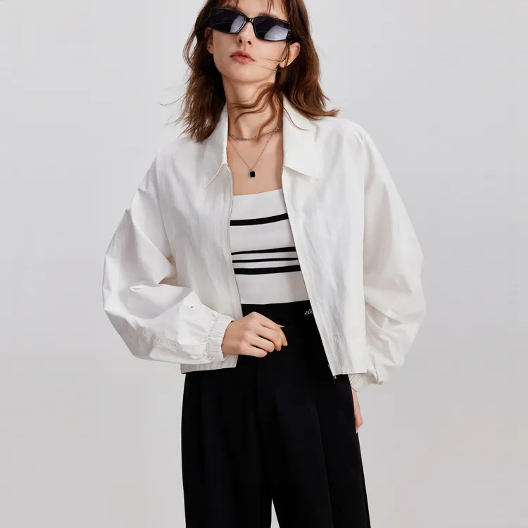 ELLE Jackets & Coats Women's White-4