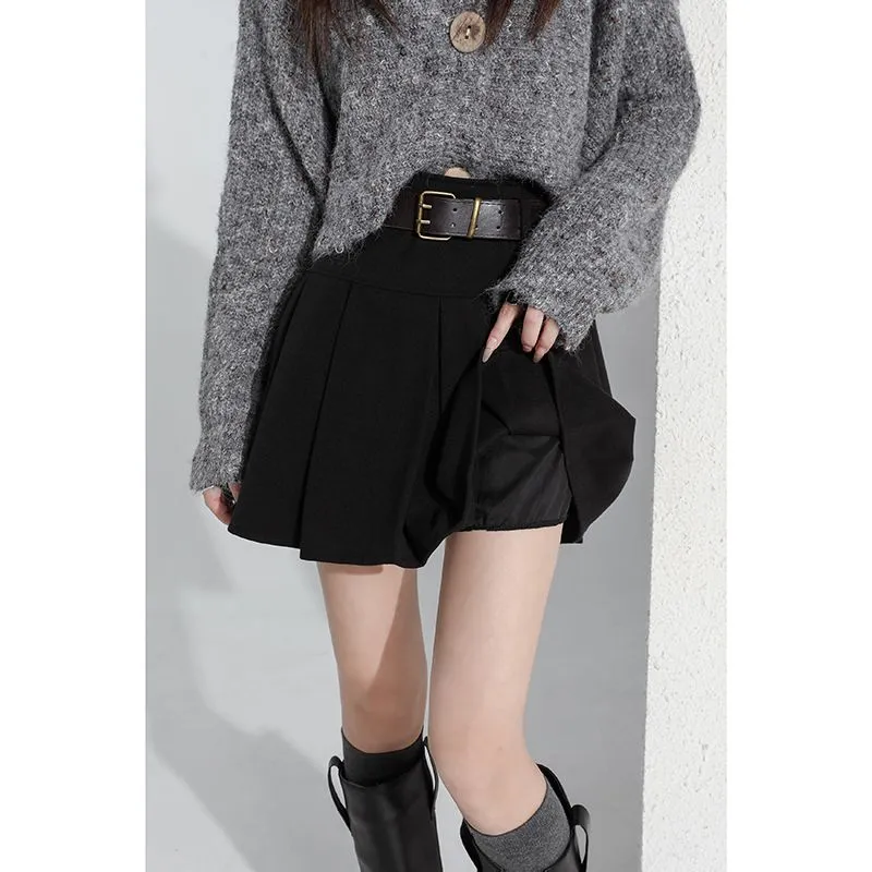 XIANSINIAO Casual Short Skirts Loose Fit Women's-1