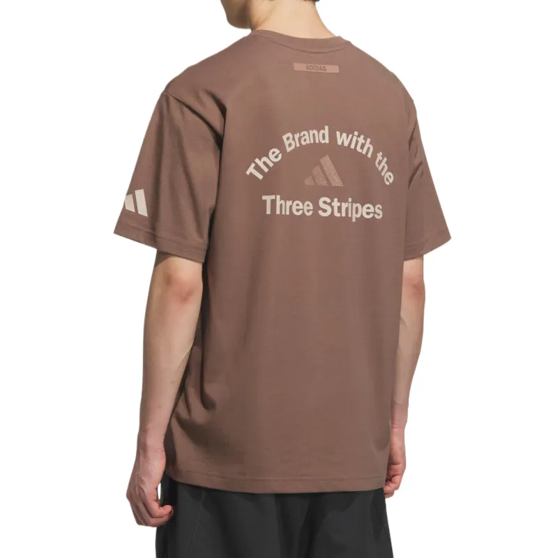 Adidas GFX SHORT SLEEVE T SHIRT T Shirt Men's Brown-2