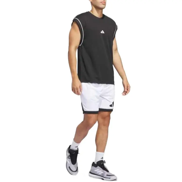 Adidas BASKETBALL Badge Of Sport Shorts Casual Shorts Men's White-3
