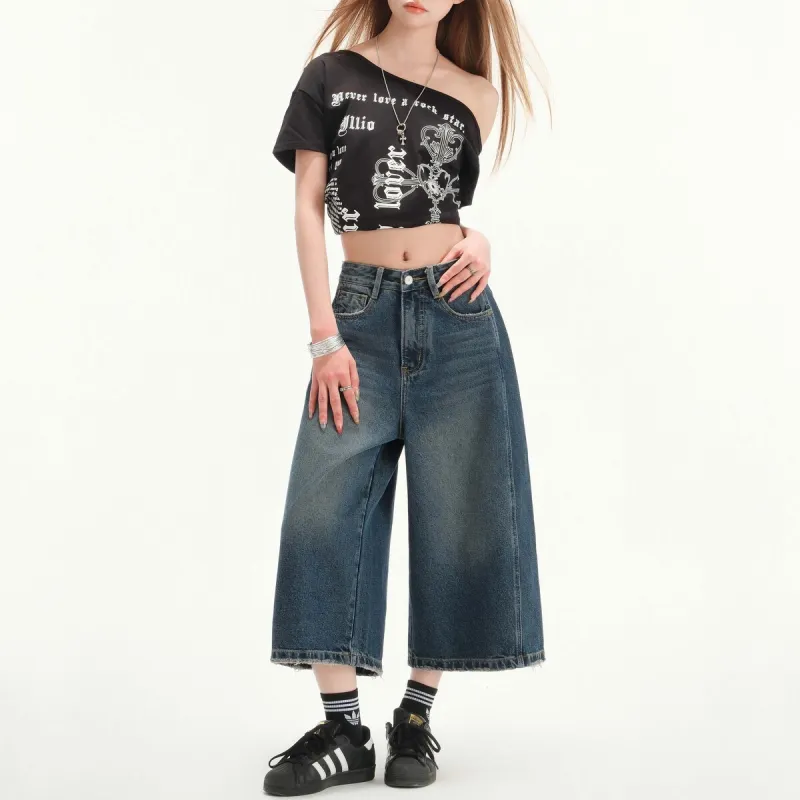 ZNZX Jeans Women's Dark Navy Blue[Ankle Length]-5