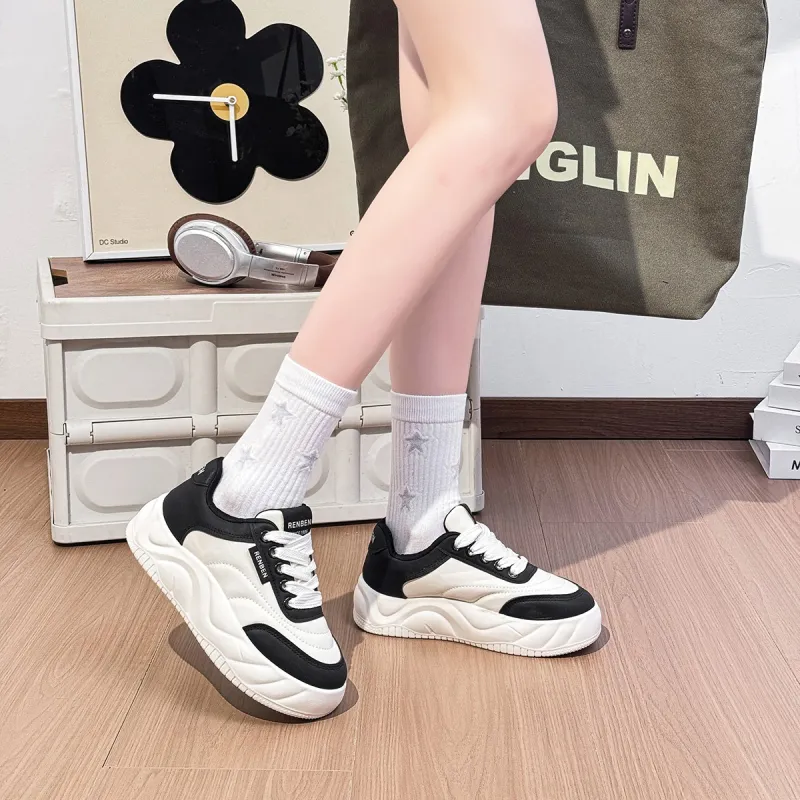 RENBEN Lightweight Support Height Increasing Low Top Skateboard Shoes Women's-13