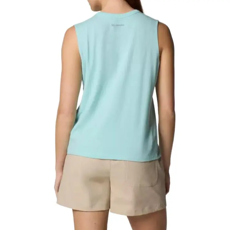 Columbia Sun Trek Tank Tops Women's Blue-1