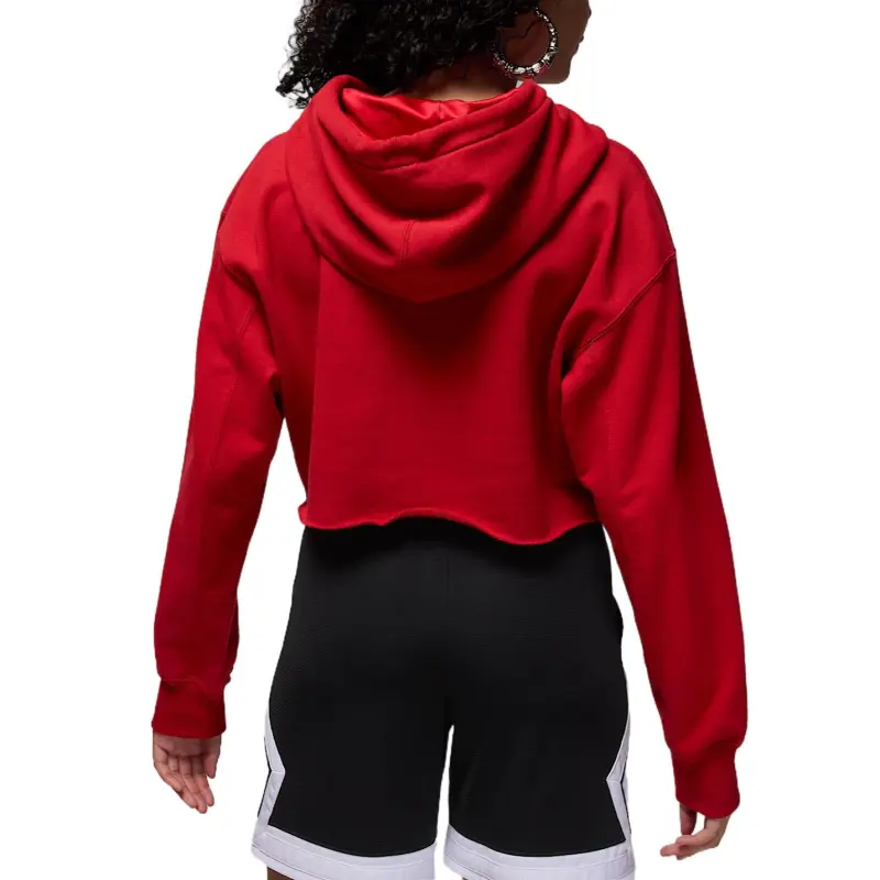JORDAN Flight Fleece Women's Cropped Satin Lined Hoodie-1