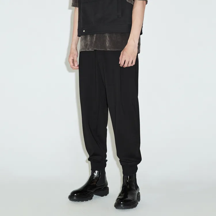 CROQUIS Knitted Sweatpants Men 001 Jet Black-4