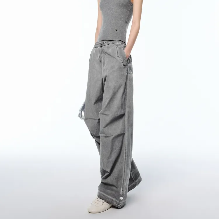 PEACEBIRD Casual Pants Women's Microcrystalline Gray-3