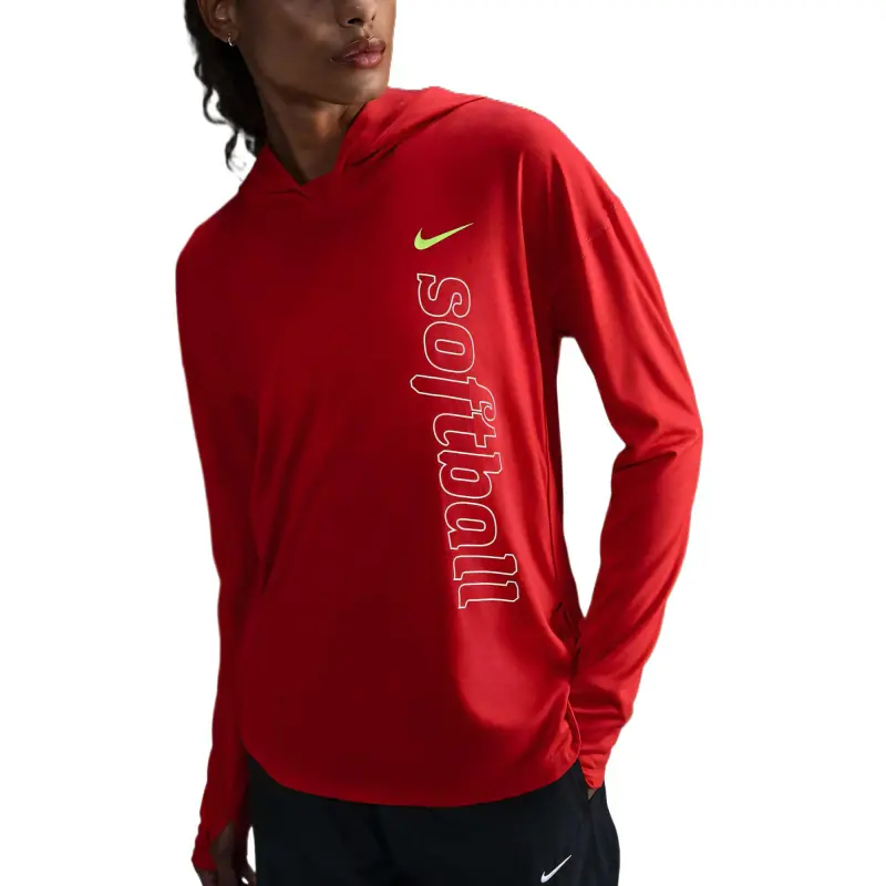 Nike Women's Dri FIT Long Sleeve Softball Hoodie-1