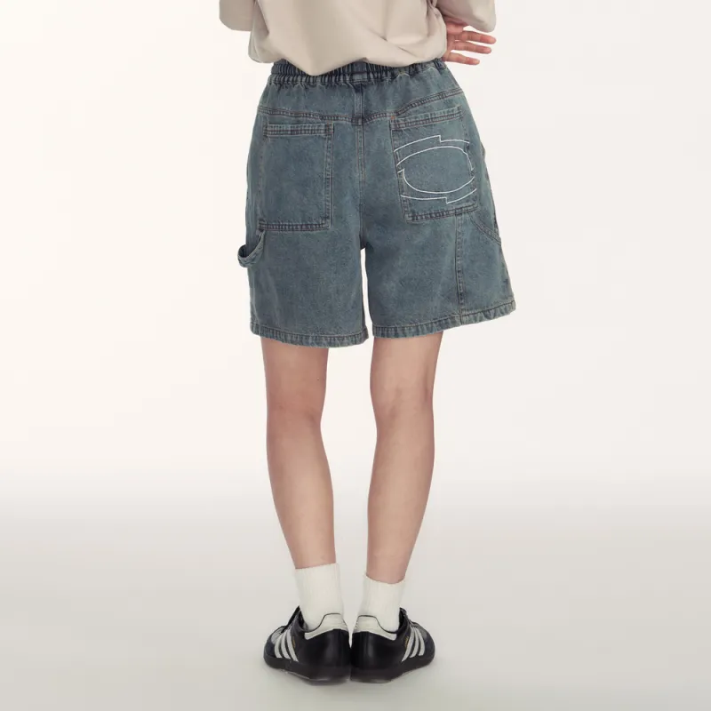 TGNS Denim Shorts Unisex Washed Blue-3