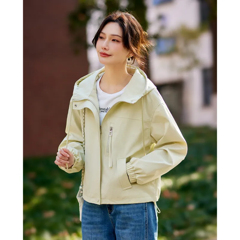 TERRE BLEUE Spring Fall Jacket Loose Fit Women's-1