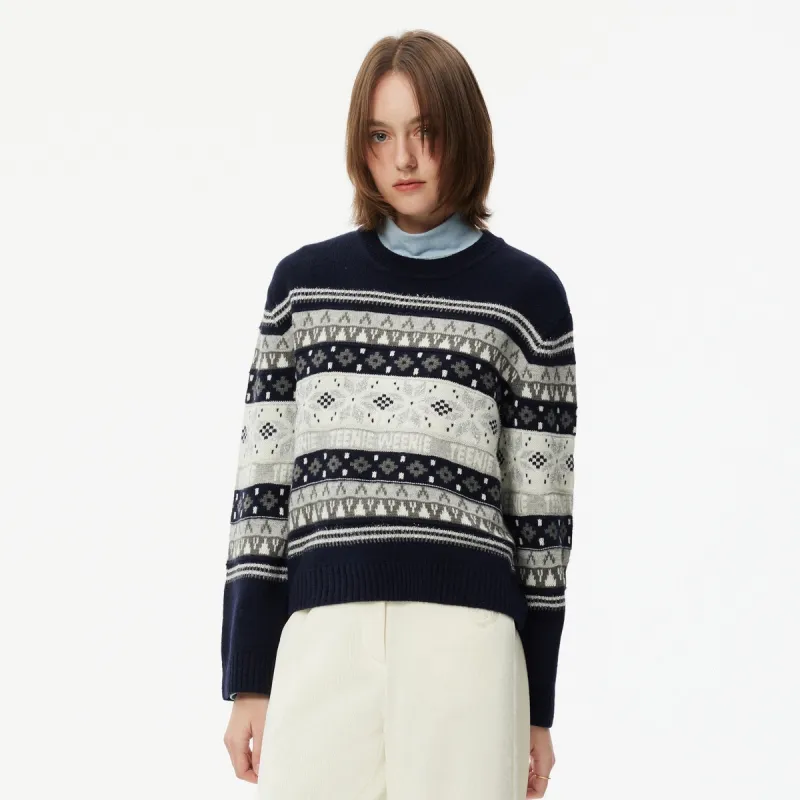 Teenie Weenie Sweater Women's Navy Blue-2