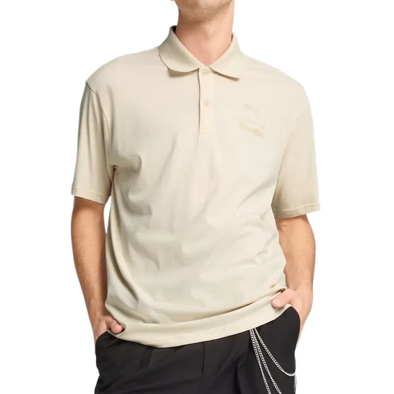 PUMA PorscheEssentials Polo Shirt Men's Ecru-3